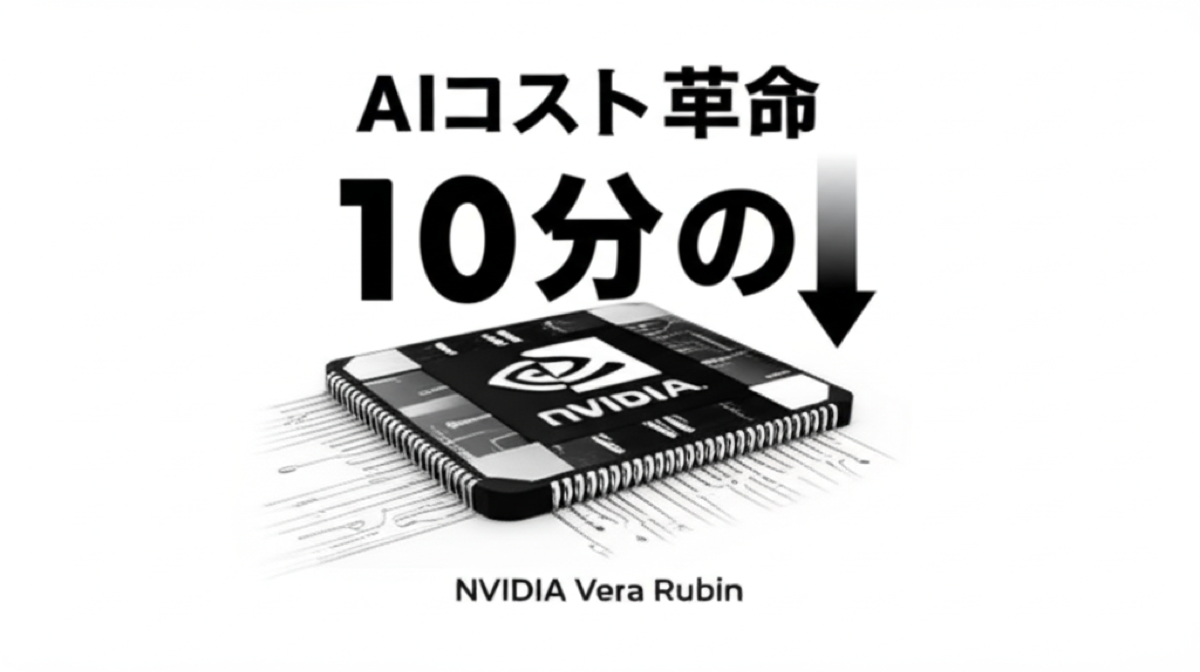 【米国最新】AIのコストが「10分の1」に──来週のNVIDIA GTC 2026で発表されるVera Rubinが、日本企業のAI導入を変える