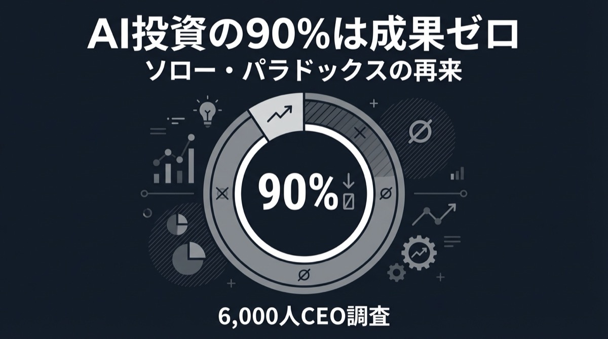 【米国最新】「AIを導入したが、何も変わらない」──6,000人CEO調査が暴いた「AI生産性パラドックス」の正体