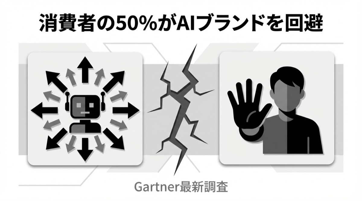 【米国最新】マーケターの91%がAI全力投入、でも消費者の50%は「AIブランドお断り」──Gartner最新調査が暴く「信頼崩壊」の実態