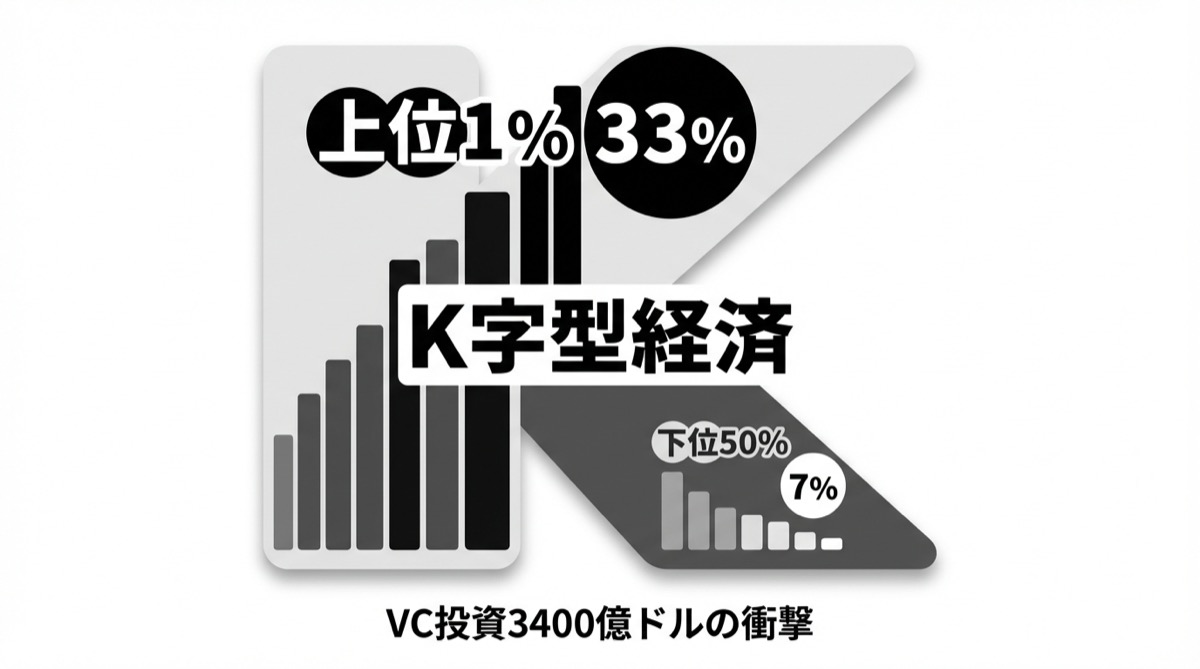 【週末特集】VC投資3400億ドルなのに「取引件数は過去最少」──SVB最新レポートが暴く「K字型スタートアップ経済」の衝撃
